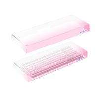 ATTACK SHARK Cubierta Antipolvo de acrílico Transparente para Teclado mecánico de 98 Teclas, 17,4 * 6,5 * 1,9 Pulgadas, Compatible con teclados de tamaño Inferior a 98 Teclas - Rosa