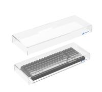 ATTACK SHARK Cubierta Antipolvo de acrílico Transparente para Teclado mecánico de 98 Teclas, 17,4 * 6,5 * 1,9 Pulgadas, Compatible con teclados de tamaño Inferior a 98 Teclas - Blanco
