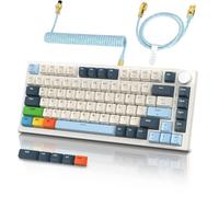 ATTACK SHARK K85 Teclado Mecanico Gaming con Cable Espiral, Accionamiento Ajustable, Interruptor Magnético, Apex Pro TKL Gasket Teclado, RGB, Perilla, Soporte DKS/MT/TGL, QWERTY US, para PC/Mac