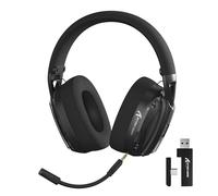 ATTACK SHARK L60 Auriculares Inalámbricos para Juegos, Mics Desmontables | Negro, Ultraligeros Headset con 2.4G/BT/3.5mm Cable, Controladores de 40mm, Over Ear, Sonido Envolvente 3D, PC/Mac/PS/XBOX