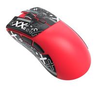 ATTACK SHARK R1 Ratón Superlight de 59 g con Cinta, Sensor para Juegos PixArt PAW3311, ratón para Juegos inalámbrico/con Cable BT/2.4G, 6 dpi Ajustables hasta 18000, batería de 65 Horas (Rojo)