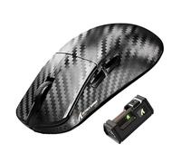 ATTACK SHARK R11 Ultra Ratón Gaming Inalámbrico 8000 Hz de Fibra de Carbono, 49g Superlight, 42000 dpi, 20000 FPS, Nordic 52840, PAW3950MAX, Capa Ice-Feel, BT/2.4G/Cableado, PC/Mac, Negro Trenzado