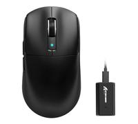 ATTACK SHARK R6 Ratón Gaming Inalámbrico 39g Superlight,8000Hz,Negro A | PAW3955MAX Sensor,42000 DPI,2.4G/BT/USB-C, Tasa De Sondeo Inalámbrica de 8KHz,MCU Nordic 52840,Win11/Xbox/PS/Mac