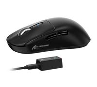 ATTACK SHARK R6 Ratón inalámbrico para Juegos de 8 KHz, Superlight 42 g, MCU Nordic 52840, Sensor para Juegos PixArt PAW3950MAX, BT/2,4 G/cableado, 42000DPI, batería de 250 mAh, PC/Mac (Negro)