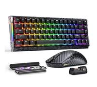 ATTACK SHARK R68 HE Combinados de Teclado Magnético, Cable y Ratón Inalámbrico Para juegos R11 ULTRA de Fibra de Carbono, 8000Hz Rapid Trigger, 0.005mm RT Accuracy, Ratón SUPERLIGHT de 49g, Black A