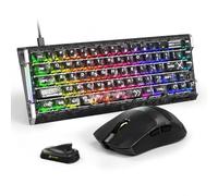 ATTACK SHARK R68 HE Fibra de Carbono Gaming Teclado y Ratón X11 Ultra Set, Ratón Superlight 63g Nordic54L15 Wireless, 8KHz, PAW3950MAX 42K dpi, Teclado Magnético 0.005mm RT Rapid Trigger - Ink Shadow