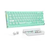 ATTACK SHARK R68 HE Teclado de Disparo Rápido 8000Hz, Precisión RT 0,005 mm | Teclado Gaming con Cable, Superficie y Teclas de Fibra de Carbono, Lados de Aluminio CNC, RGB, Cable C01, Verde