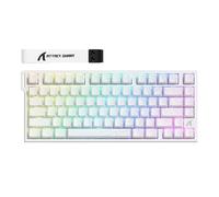 ATTACK SHARK R82 HE Teclado 8000Hz Rapid Trigger, Precisión RT de 0,005 mm, Teclado Gaming RGB con Cable 75% con Interruptor Magnético, Actuación Ajustable, Snap Tap, para PC/Mac, Contornos Blancos
