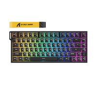 ATTACK SHARK R82 HE Teclado 8000Hz Rapid Trigger, Precisión RT de 0,005 mm, Teclado Gaming RGB con Cable 75% con Interruptor Magnético, Actuación Ajustable, Snap Tap, para PC/Mac, Negroa