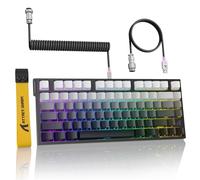 ATTACK SHARK R82HE - Teclado mecánico para juegos con 75% de disparo rápido con cable, interruptor magnético de efecto Hall, actuación ajustable, tasa de sondeo de 8 KHz, latencia de 0,08 ms con cable