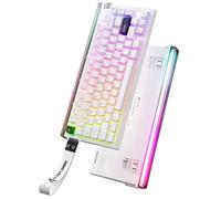 ATTACK SHARK R85 HE - Interruptor magnético de disparo rápido con caja de luz personalizada, teclado mecánico con 75% con cable, tasa de sondeo de 8 KHz, precisión RT de 0.005 mm, compatible con RT