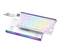 ATTACK SHARK R85 HE Teclado 8000Hz Rapid Trigger, Precisión RT de 0,005 mm, Teclado Gaming con Cable 75%, Caja de luz RGB, Interruptor Magnético Hall, Actuación Ajustable, Snap Tap, Blanco Contour