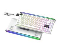 ATTACK SHARK R85 HE Teclado 8000Hz Rapid Trigger, Precisión RT de 0,005 mm, Teclado Gaming con Cable 75%, Caja de luz RGB, Interruptor Magnético Hall, Actuación Ajustable, Snap Tap, Blanco