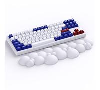 ATTACK SHARK Reposamuñecas en la Nube, Antideslizante, Soporte Ergonómico para la Muñeca, Descanso para la Palma de la Mano para Teclados Mecánicos TKL/Tamaño Completo, Reposamuñecas Teclado - Blanco