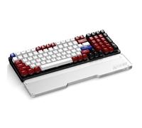 ATTACK SHARK Reposamuñecas para Teclado de Acrílico CNC, Formato Completo 98 Teclas, Soporte Ergonómico para la Palma, Antideslizante, Transparente Mate, para Teclado Mecánico, Gaming y Oficina