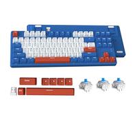 ATTACK SHARK Teclado Mecánico Intercambiable AK871, Teclado de Juegos Compacto de 87 Teclas QWERTY, Cubierta Magnética, Compatible con Bluetooth/2.4G, para Mac/Windows/Android -Azul con Blue Switches