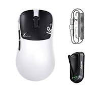 ATTACK SHARK V2 Air PAW3955MAX Wireless Gaming Mouse with C06 Cable | PAW3955MAX Precision, Dual 8K Performance, 52g Ultra-Lightweight, Refined Ergonomic Shape, C06 Ultra Mouse Coiled Cable