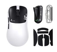 ATTACK SHARK V2 Air PAW3955MAX Wireless Gaming Mouse with C06 Cable | PAW3955MAX Precision, Dual 8K Performance, 52g Ultra-Lightweight, Refined Ergonomic Shape, C06 Ultra Mouse Coiled Cable