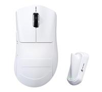 ATTACK SHARK V8 Ratón Gaming Inalámbrico 8000Hz, Chip Nordic 54L15, Sensor PAW3950MAX, 59g Superlight, 42000 dpi, 20000 FPS, Ergonómico, BT/2,4GHz/Cableado, Revestimiento Ice, PC/Mac, Blanco