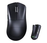 ATTACK SHARK V8 Ratón Gaming Inalámbrico 8000Hz, Chip Nordic 54L15, Sensor PAW3950MAX, 59g Superlight, 42000 dpi, 20000 FPS, Ergonómico, BT/2,4GHz/Cableado, Revestimiento Ice, PC/Mac, Negro