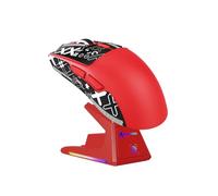 ATTACK SHARK X1 Ratón para juegos con panel táctil, base de carga RGB, sensor de juegos PixArt PAW3395PRO, ratón inalámbrico/con cable BT/2.4G con cinta adhesiva de agarre, 40000 DPI, ratón gamer