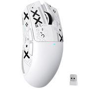 ATTACK SHARK X11SE Ratón Inalámbrico para Juegos, 63g Superligero, con Sensor PixArt PAW3311, 22000DPI, Trimodo Bluetooth/2,4GHz/con Cable, 1000Hz, Batería de 300 mAh, para PC/Mac (Blanco with Tape)