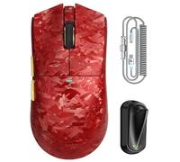 ATTACK SHARK X11ULTRA Gamig Mouse Flagship Nordic 54L15 y PAW3950MAX para cable 8K, 59 g, rojo ultraligero