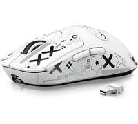 Attack Shark X3 - Mouse inalámbrico Ligero para Juegos, 49 g Tri-Mode Bluetooth/2.4G/USB-C con Cable, Sensor PAW3395 26K dpi, duración de batería de 200 Horas, Botones programables, Cinta de Agarre