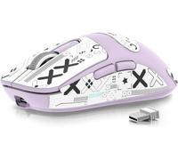 ATTACK SHARK X3 - Ratón inalámbrico para juegos, 49 g, Bluetooth/2.4G/USB-C, sensor PAW3395 26K DPI, duración de la batería de 200 horas, botones programables, accesorios de juego para PC/portátil/Mac