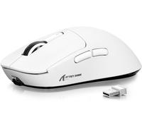 ATTACK SHARK X3 - Ratón inalámbrico para juegos, mouse ergonómico de 49 g, triple modo, sensor óptico PAW3395 26K DPI, duración de la batería de 200 horas, botones programables, accesorios de juego