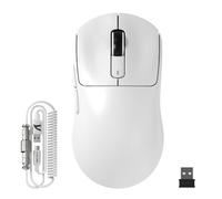 ATTACK SHARK X3MAX Superlight de 49g Ratón, Sensor PixArt PAW3950, hasta 420000 dpi, Ratón para Juegos BT/2.4G Wireless/Wired con Cable en Espiral, 100M Clicks Optical Microswitches, para PC/Xbox/Mac