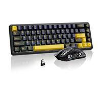 ATTACK SHARK X65 HE - Combo de teclado y mouse para juegos, teclado con interruptor magnético con cable y mouse inalámbrico R1 de 59 g superligero con agarre antideslizante (8000 Hz, RT 0.01 mm, RGB