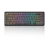 ATTACK SHARK X65 HE Teclado Gaming Interruptores Magnéticos Rapid Trigger, 65% Cableado, 8000 Hz Tasa de Sondeo, Precisión RT 0,01mm, Teclas PBT, Driver QMK, Diseño QWERTY ANSI, RGB (Contornos negros)