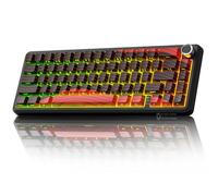 ATTACK SHARK X65PRO HE Teclado Gaming Inalámbrico Rapid Trigger 60%, Precisión RT 0,01mm, 8000Hz, Interruptor Magnético, Actuación Ajustable, Iluminación RGB, Perilla Metálica, para PC/Mac, Rojo