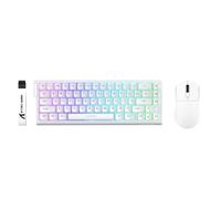 ATTACK SHARK X68 HE Teclado Magnético con Cable con X3 Ratón Gaming Inalámbrico Combo, Teclado de Activación Rápida 8KHz, Precisión RT 0.01mm, Ratón SUPERLIGERO, PAW3395, 26000 dpi - Blanco