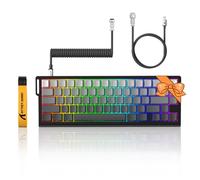 ATTACK SHARK X68 HE - Teclado para juegos con cable al 60 %, disparador rápido, punto de actuación ajustable, interruptor magnético de 8 K Hz, teclas PBT para Win/Mac, teclado mecánico RGB con cable