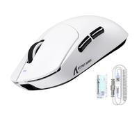 ATTACK SHARK X8 Ultra 8KHz Ratón Gaming Inalámbrico, 55g Ultraliviano, Nordic52840, PAW3950MAX, 42KDPI, BT/2.4Ghz/Alámbrico, Recubrimiento Nano Frío, Manos Grandes, 500mAh, SW & Web Driver (Blanco)