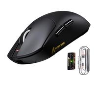 ATTACK SHARK X8 Ultra 8KHz Ratón Gaming Inalámbrico, 55g Ultraliviano, Nordic52840, PAW3950MAX, 42KDPI, BT/2.4Ghz/Alámbrico, Recubrimiento Nano Frío, Manos Grandes, 500mAh, SW & Web Driver (Negro)