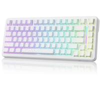 ATTACK SHARK X82PRO HE Teclado Inalámbrico para Juegos 75% con Gatillo Rápido, Interruptor Magnético de Efecto Hall con Accionamiento Ajustable de 0,01mm RT, 8KHz, Hot Swap, RGB, para PC Gamer(Blanco)