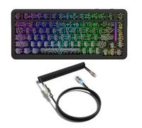 ATTACK SHARK X82PRO HE - Teclado para juegos con interruptor magnético, accionamiento ajustable de 8000 Hz, batería de 5000 mAh, teclado inalámbrico de tres modos con cable de aviación C01Ultra