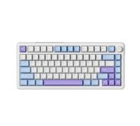 ATTACK SHARK X85 Teclado mecánico con Junta y Perilla, Teclado inalámbrico para Juegos 75% trimodo (BT5.0/2.4G/USB-C) y Acolchado de Cinco Capas, RGB, 5000 mAh, Teclas PBT para Win/Mac (Blanco)