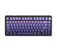 ATTACK SHARK X85 Teclado mecánico de Junta con Perilla, 75% (BT5.0/2.4G/USB-C) Teclado inalámbrico para Juegos y Acolchado de Cinco Capas, RGB, 5000 mAh, Teclas PBT con impresión Lateral (Morado)
