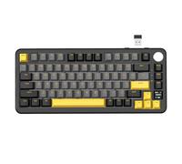 ATTACK SHARK X85PRO Teclado mecánico inalámbrico con Pantalla TFT y Perilla, Teclado para Juegos montado en Junta 75% QMK, 2.4G/BT/USB-C, Intercambiable en Caliente, 4000mAh, RGB (Nero)