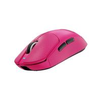 ATTACK SHARK X8PLUS Mouse with Grip Tape for Large Hand, 55g Superlight, PixArt PAW3395PRO Gaming Sensor, BT/2.4G Wireless/Wired, 6 Adjustable dpi up to 40000, 500mAh Battery (Berry Red)