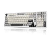 ATTACK SHARK X98 Teclado Mecánico para Juegos de 102 Teclas, QWERTY-Blanco | Teclado Numérico, Wireless BT5.0/2.4G/USB-C Trimodo, Gasket Hot-Swap Linear Switch, 22 RGB Backlit, Batería de 4000mAh