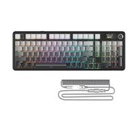 ATTACK SHARK X98PRO Gasket Teclado mecánico para Juegos,BT/2.4G Wireless/USB-C,Pantalla LED&Perilla CNC,Grabado Lateral RGB,Hotswap Interruptor Lineal de 98 Teclas,4000mAh,para PC,Mac-Degradado Negro