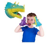 Attack Snap - Triceratops de Deluxebase. TRICERATOPS TOY PUPPETA ESTRACTIVA MANO PARA NIOS. Tteres de mano de dinosaurio con boca mvil. Ideal