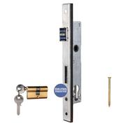ATTAS Cerradura insertable in ilindro perfilado para puertas giratorias - Medida de espiga 20 mm, para puerta de jardín, adecuada para perfiles de marco, tubos redondos, función intercambiable