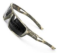 ATTCL Gafas de sol polarizadas para hombre que conduce 100% anti UV400 CAT 3 CE Gafas de pesca en bicicleta, J2021 Camuflaje-desierto/lente negra (no espejado), Medium