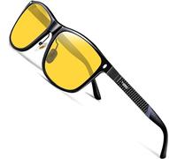 ATT afas de Sol Polarizadas para Hombre UV400 Metal Al-Mg | Montura aluminio-magnesio, ultraligeras 22 g, para conducir, diseño cuadrado clásico, Lentes TAC HD y antirreflejo